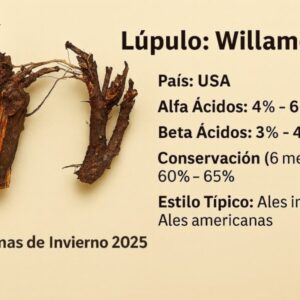 Rizoma de Lúpulo Willamette